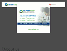 Tablet Screenshot of primecollegeofpharmacy.com